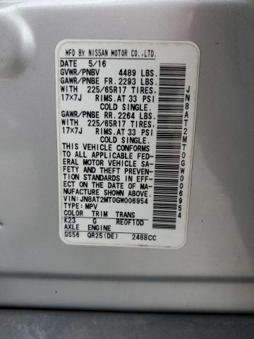 JN8AT2MT0GW006954 Nissan ROGUE S