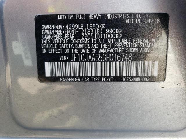 JF1GJAA65GH016748 Subaru Impreza