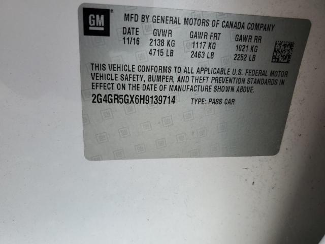 2G4GR5GX6H9139714 Buick Regal Premium