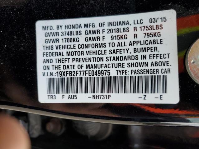 2015 HONDA CIVIC SE - 19XFB2F77FE049975