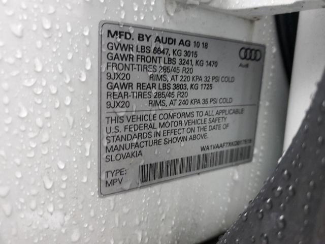 WA1VAAF7XKD017519 2019 AUDI Q7, photo no. 12