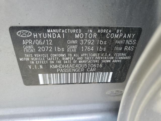 KMHDH4AE4DU510616 | 2013 Hyundai elantra gls