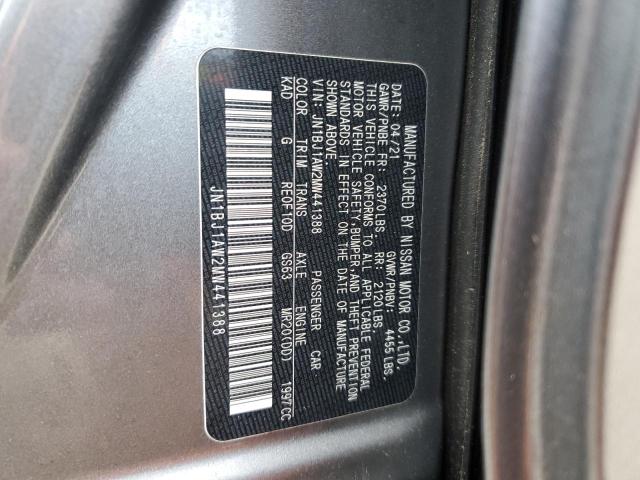 2021 Nissan Rogue Sport S VIN: JN1BJ1AW2MW441388 Lot: 70255413