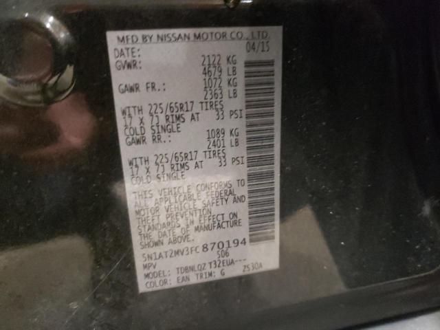 5N1AT2MV3FC870194 Nissan ROGUE S