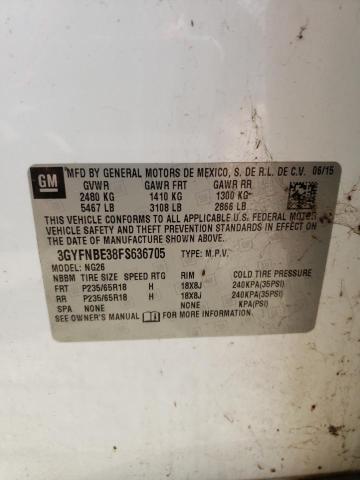 3GYFNBE38FS636705 Cadillac Srx Luxury Collection