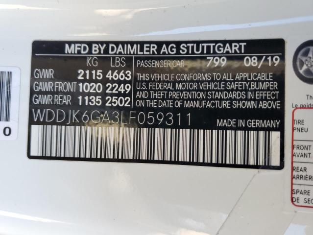 2020 MERCEDES-BENZ SL 450 - WDDJK6GA3LF059311