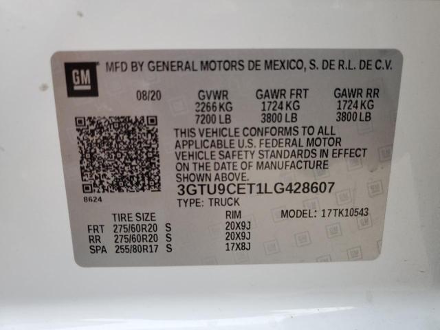 3GTU9CET1LG428607 GMC Sierra K1500 Elevation