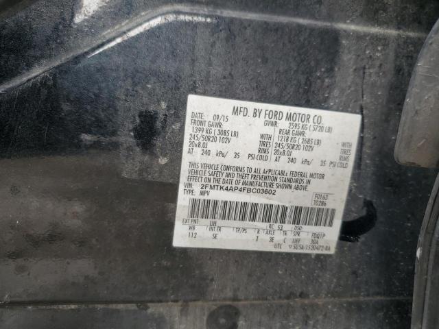 2FMTK4AP4FBC03602 2015 FORD EDGE, photo no. 12