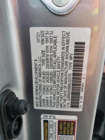 5J6RW2H98ML022105 Honda Cr-v Touring