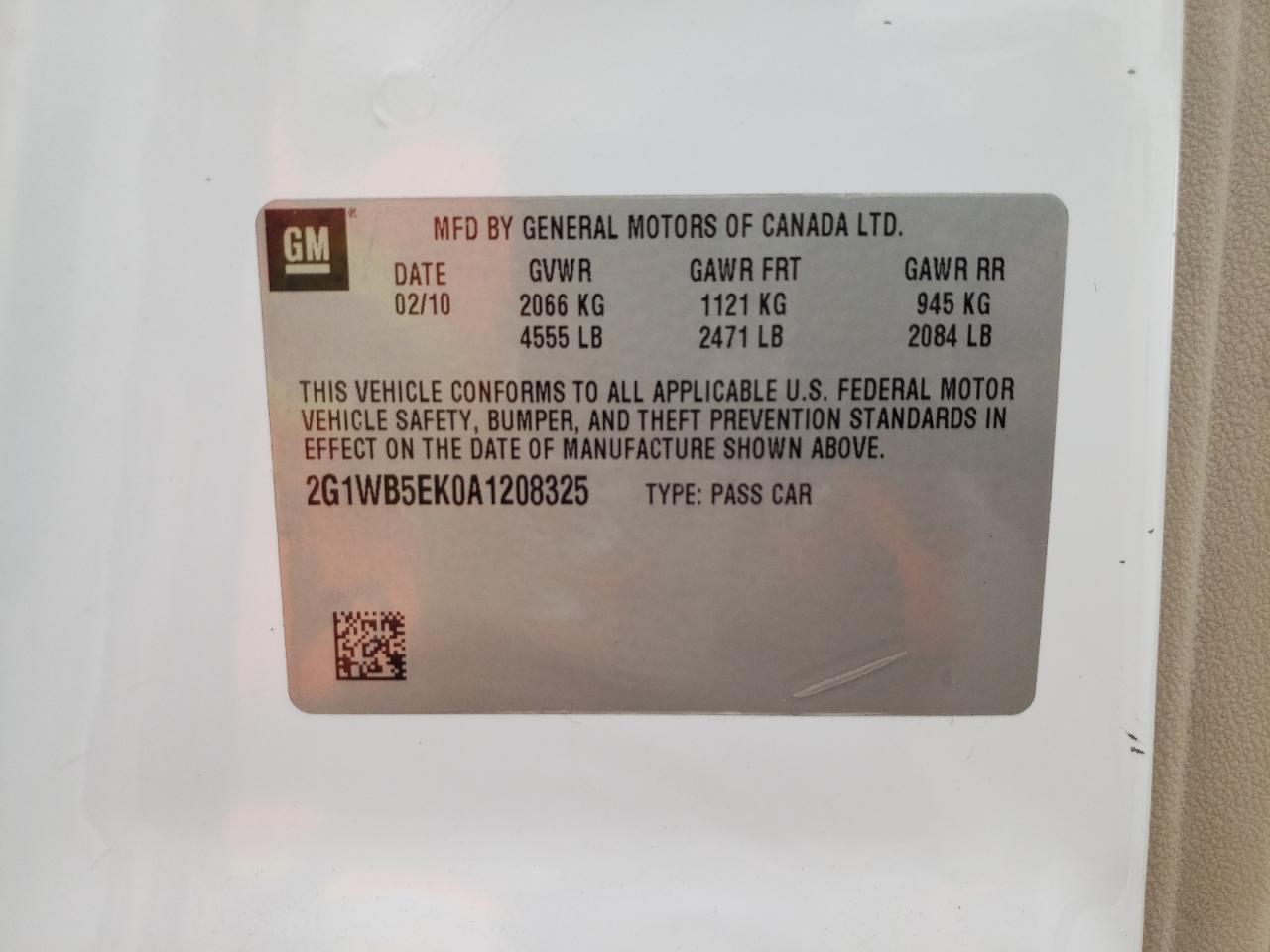 Lot #2192571532 2010 CHEVROLET IMPALA LT