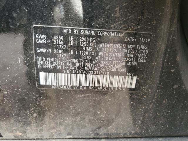 4S4BTACC8L3143448 | 2020 SUBARU OUTBACK PR