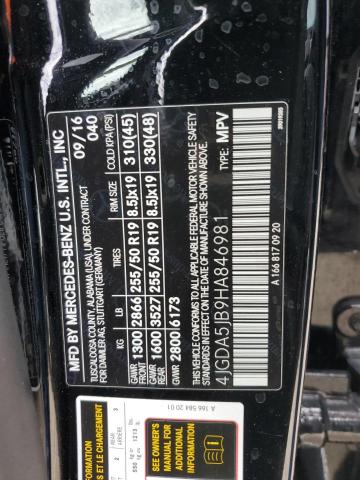 4JGDA5JB9HA846981 Mercedes-Benz GLE 350