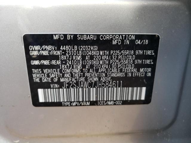 JF2SJAWC7JH584611 Subaru Forester 2.5i Touring