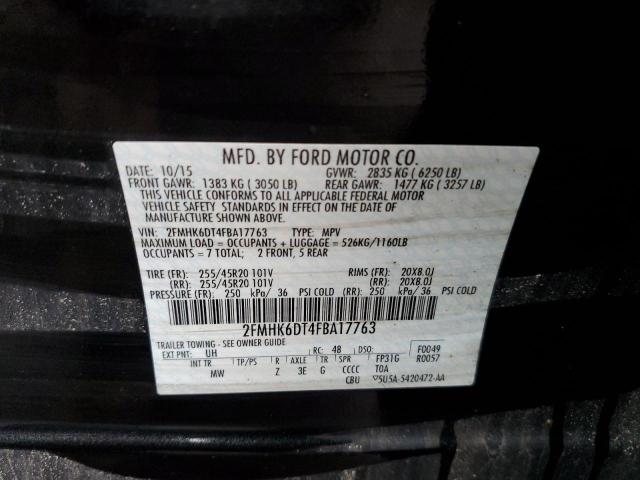  FORD FLEX 2015 Чорний