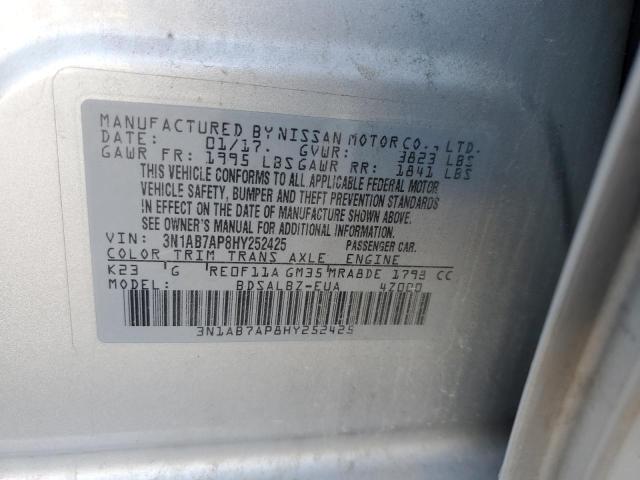 2017 NISSAN SENTRA S/S - 3N1AB7AP8HY252425