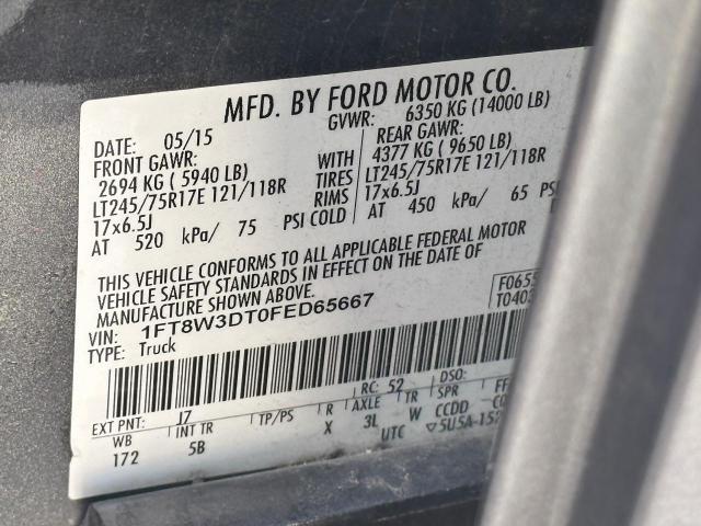 1FT8W3DT0FED65667 Ford F350 Super Duty
