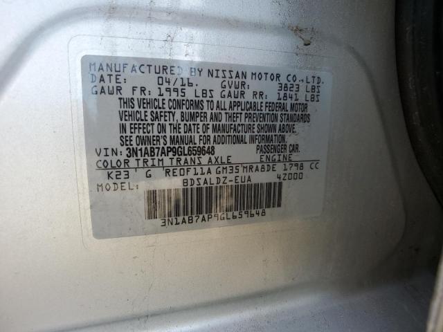 3N1AB7AP9GL659648 Nissan SENTRA S