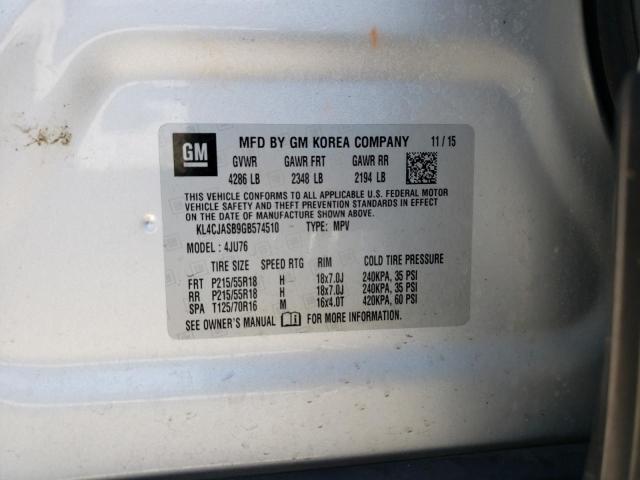 KL4CJASB9GB574510 Buick Encore