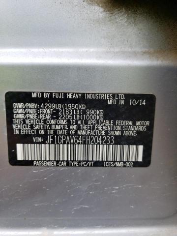 JF1GPAV64FH204233 Subaru Impreza Sport Limited