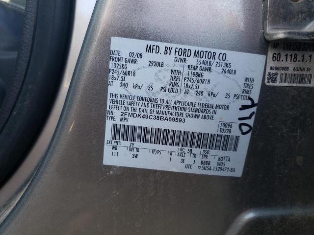 Lot #2478001699 2008 FORD EDGE LIMIT salvage car