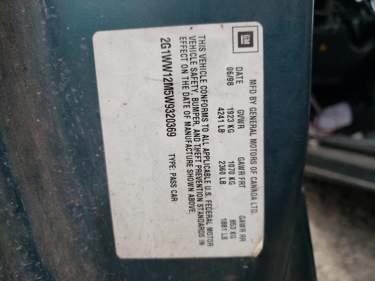 2g1ww12m5w9320369 2G1WW12M5W9320369 1998 Chevrolet Monte Carlo Ls