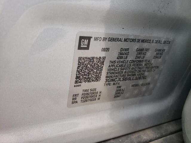 3GNCJLSB8LL328761 | 2020 CHEVROLET TRAX 1LT