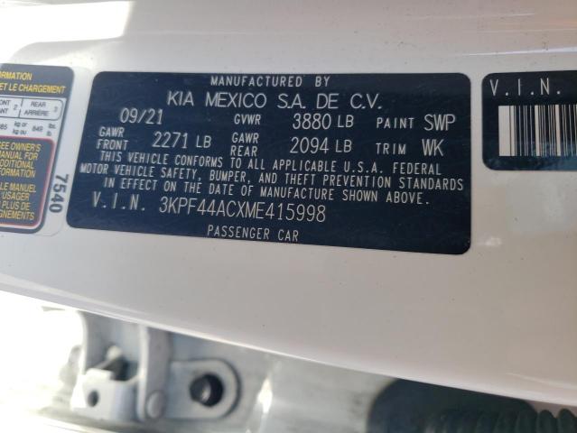 3KPF44ACXME415998 KIA FORTE GT