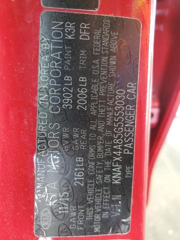 KNAFX4A85G5553030 KIA FORTE EX