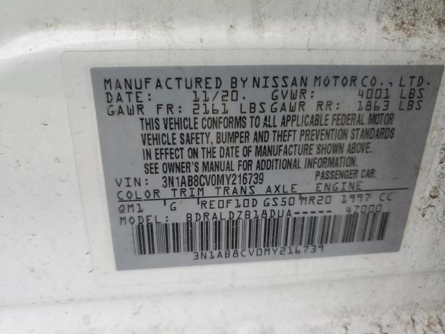 3N1AB8CV0MY216739 Nissan SENTRA SV