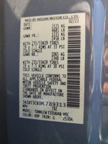 5N1BT3CB3PC789313 Nissan Rogue Sl