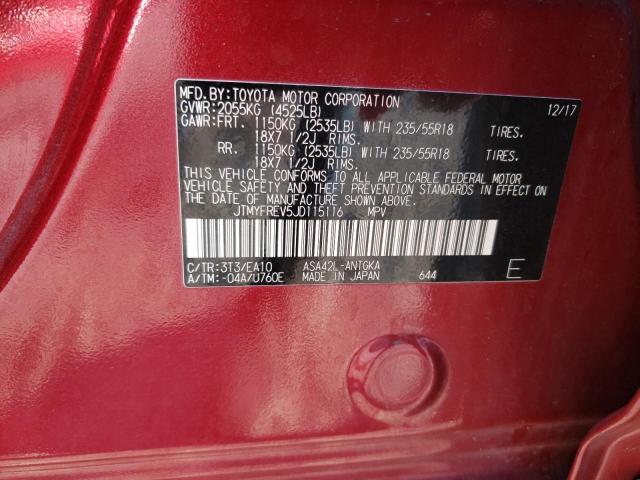 2018 TOYOTA RAV4 LIMIT - JTMYFREV5JD115116