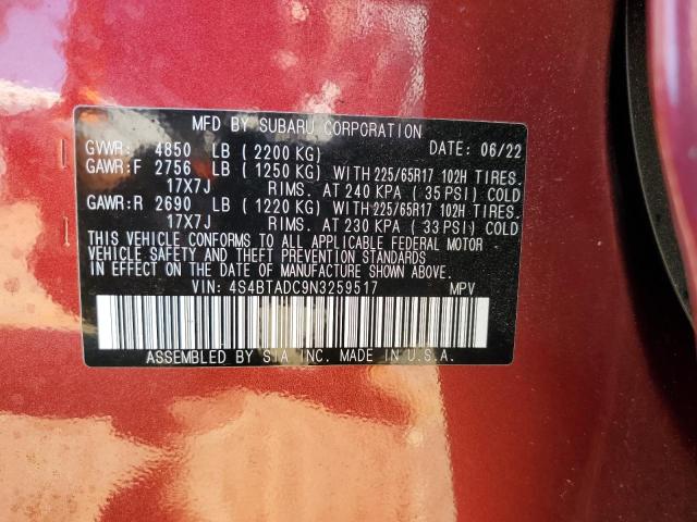 4S4BTADC9N3259517 Subaru Outback Premium