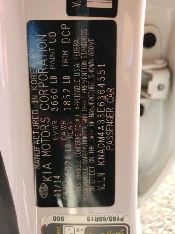 KNADM4A33E6364551 KIA RIO LX