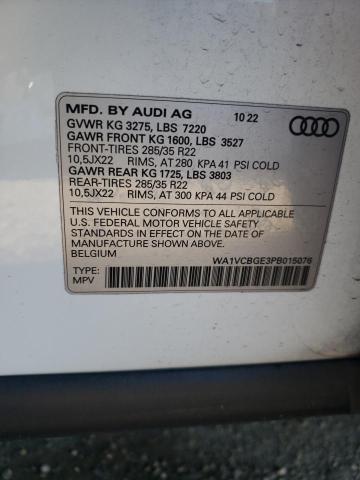 2023 AUDI E-TRON S P - WA1VCBGE3PB015076
