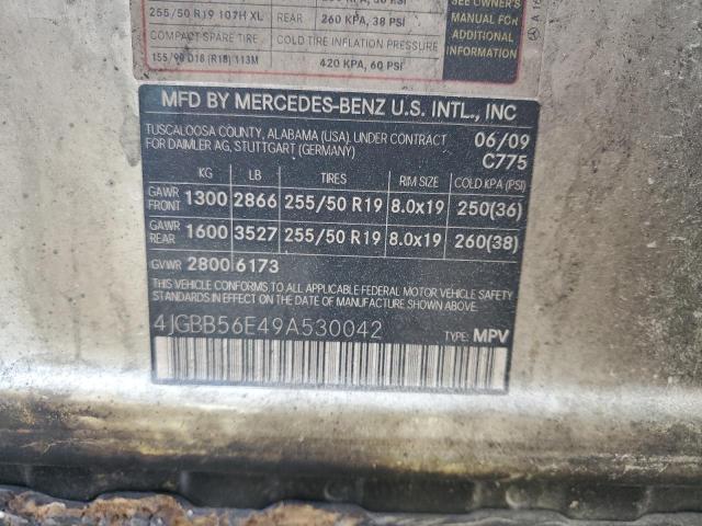 2009 Mercedes-Benz Ml 350 VIN: 4JGBB56E49A530042 Lot: 71791763
