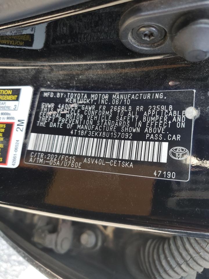 4T1BF3EKXBU157092 2011 Toyota Camry Base