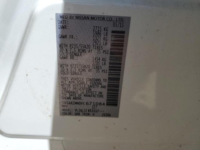 5N1AR2MN0FC671084 Nissan Pathfinder S