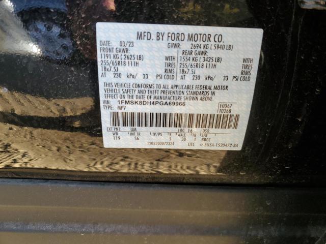 1FMSK8DH4PGA69966 Ford EXPLORER XLT