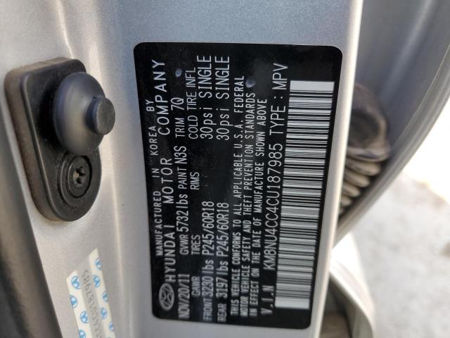 2012 Hyundai Veracruz Gls VIN: KM8NU4CC4CU187985 Lot: 70183323