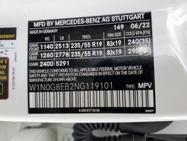W1N0G8EB2NG119101 Mercedes-Benz Glc 300 4matic