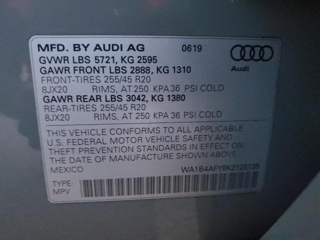 WA1B4AFY8K2125135 2019 AUDI SQ5, photo no. 13