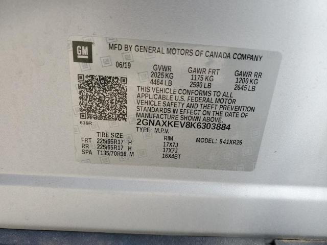 2019 CHEVROLET EQUINOX LT - 2GNAXKEV8K6303884