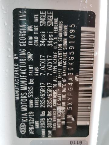 5XYPG4A39KG591095 KIA SORENTO L