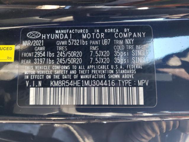 KM8R54HE1MU304416 | 2021 HYUNDAI PALISADE L