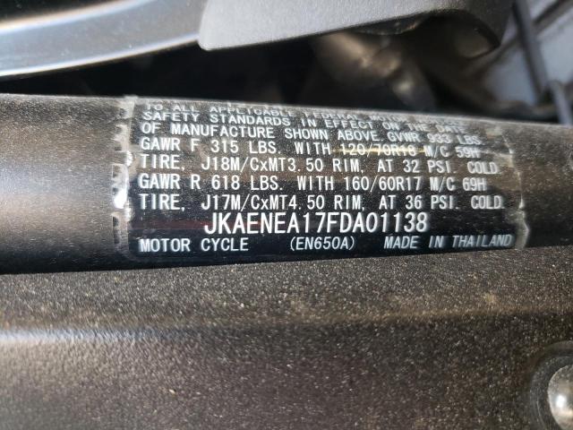 2015 KAWASAKI EN650 A - JKAENEA17FDA01138