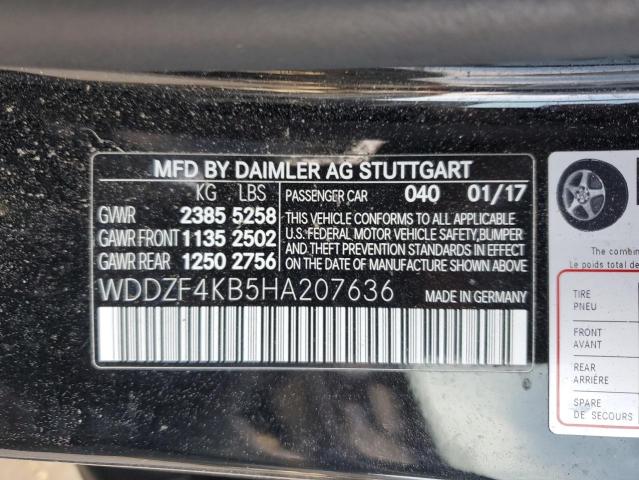 WDDZF4KB5HA207636 2017 MERCEDES-BENZ E-CLASS, photo no. 12