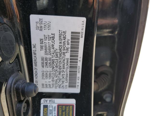 5J6RM4H77GL049445 Honda CR-V EXL