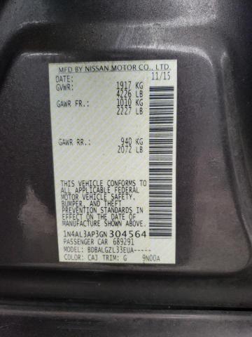 2016 NISSAN ALTIMA 2.5 - 1N4AL3AP3GN304564