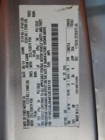 1FMCU0J94EUE39115 Ford Escape Titanium