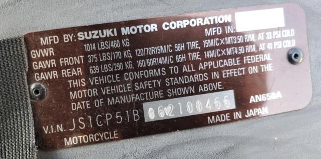 2006 SUZUKI AN650 AK6 - JS1CP51B062100466
